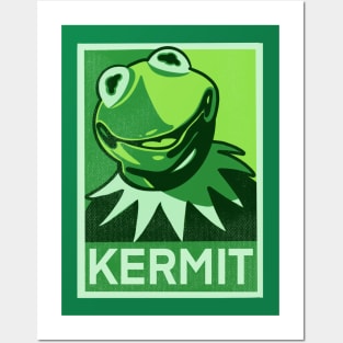 Green kermit Posters and Art